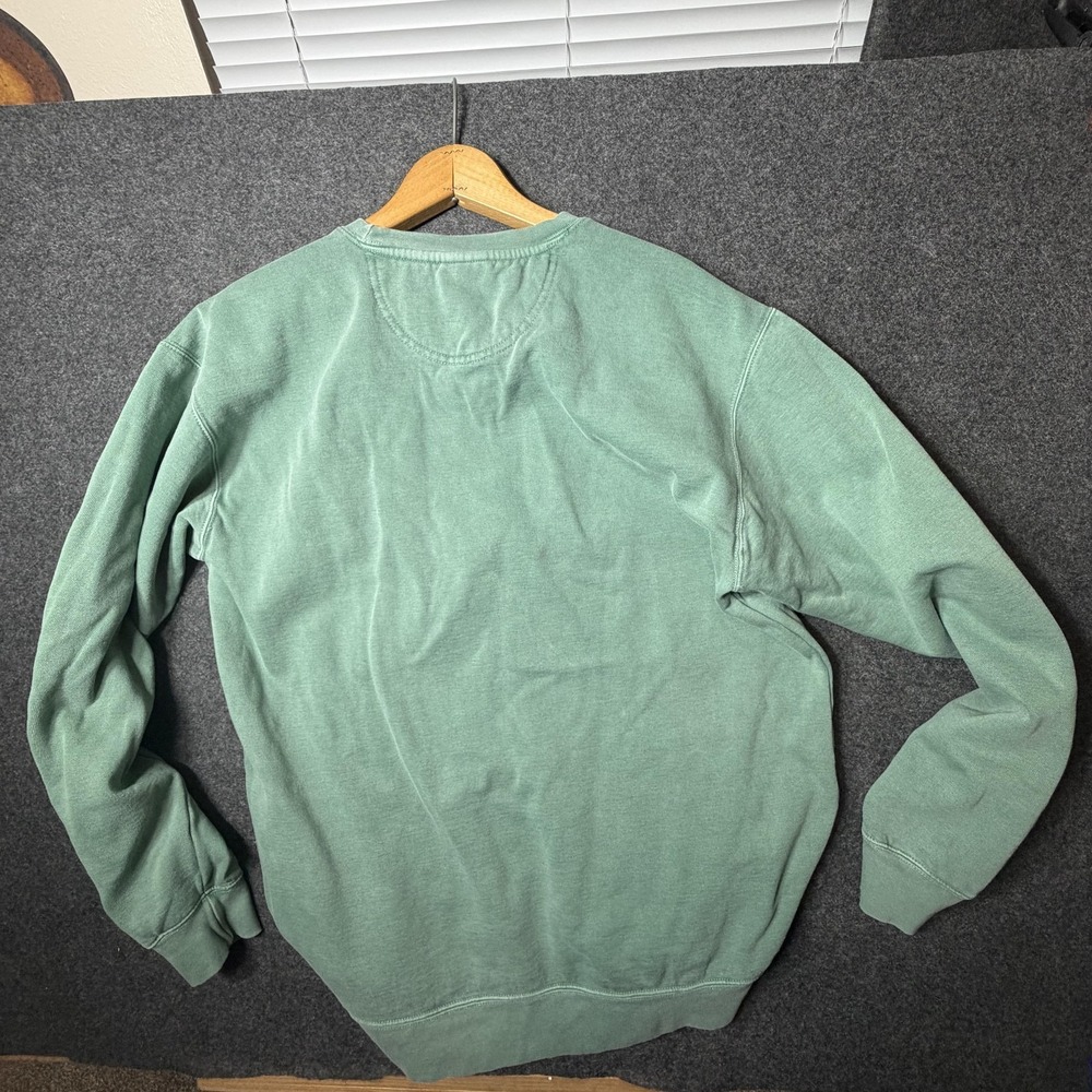 Shop Kristin Jones SKJ Comfort Colors Sweatshirt Large Green Lucky Me - Picture 4 of 4